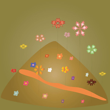 島嶼與鮮花和車道