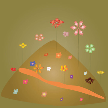 島嶼與鮮花和車道