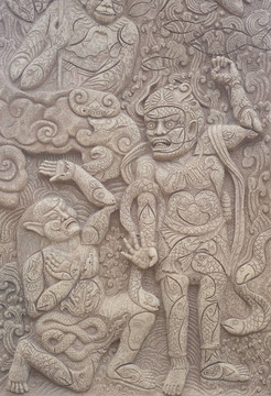 墻上的佛性藝術(shù)；背景