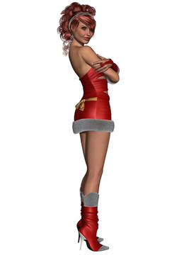 Sexy Santa的女孩