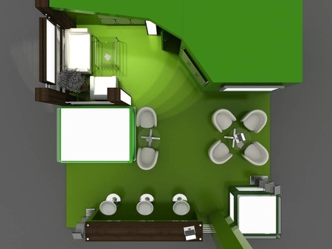 展覽展臺內(nèi)部樣品-室內(nèi)系列。3d