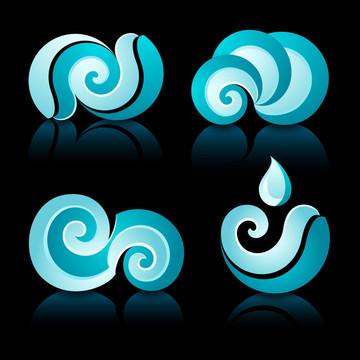 波浪與水圖標(biāo)