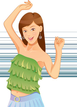 漂亮的女孩跳舞
