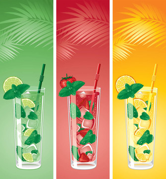 清爽的mojito雞尾酒