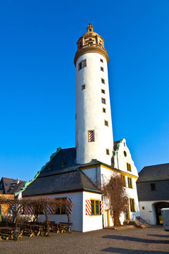 中世紀(jì)著名的hoechster schlossturm法蘭克福