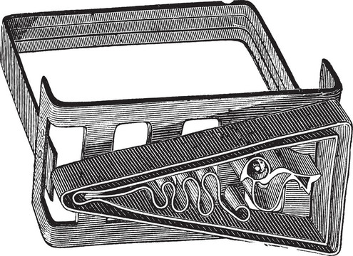 舊刻的裝置使少數(shù)油畫插圖。工業(yè)百科全書E -拉迷- 1875。