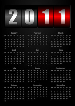 2011新年柜臺(tái)日歷