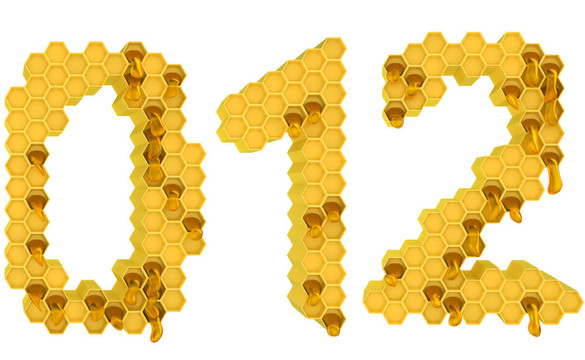 蜂蜜字體1個(gè)0和2個(gè)數(shù)字隔離