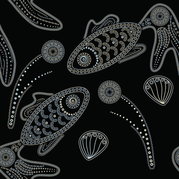 黑色無縫魚