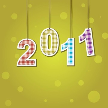 新年卡2011。插畫