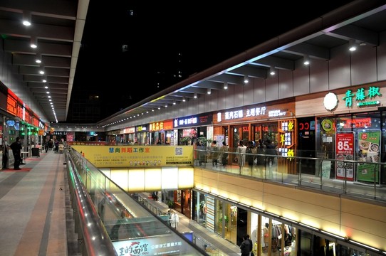 食品街夜景 商業(yè)街 步行街