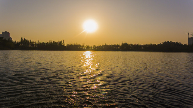 長(zhǎng)沙尖山湖公園航拍