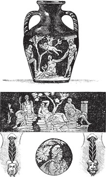波特蘭花瓶；復(fù)古雕刻