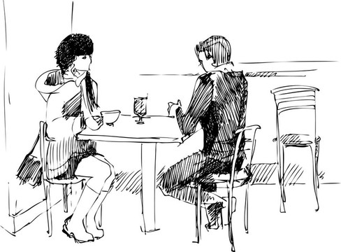 那個(gè)和那個(gè)女孩在桌子上的男人