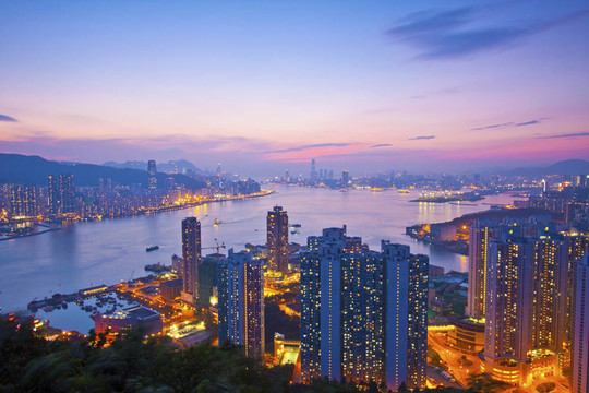 香港的夜景