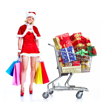 Santa助手女孩。