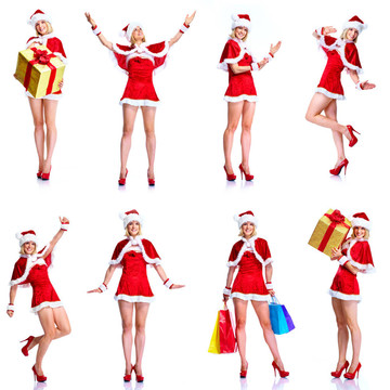 Santa助手女孩集。