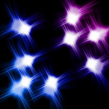 黑色背景與閃亮的星星