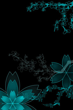 美麗的插圖花卉背景設(shè)計(jì)與空間為您的文字