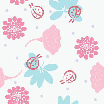 無(wú)縫花卉背景。