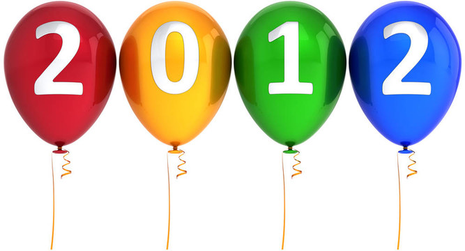新年快樂2012氣球
