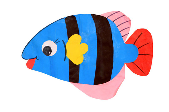 卡通魚？紙的。