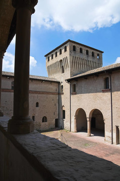 城堡Torrechiara。Emilia Romagna。意大利.