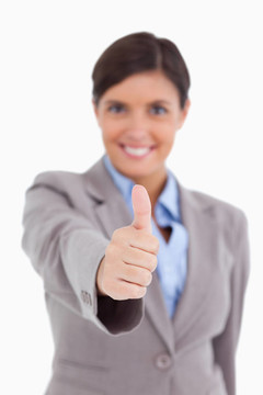 女企業(yè)家的拇指靠攏