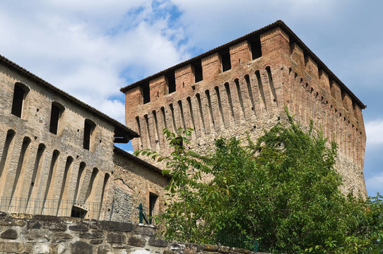 患者對瓦拉諾de城堡。Emilia Romagna。意大利.
