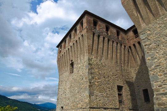 患者對瓦拉諾de城堡。Emilia Romagna。意大利.