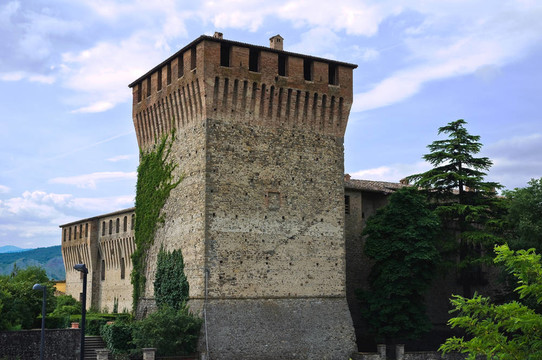 患者對瓦拉諾de城堡。Emilia Romagna。意大利.