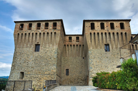 患者對瓦拉諾de城堡。Emilia Romagna。意大利.