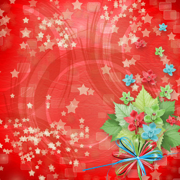 邀請(qǐng)或祝賀與束蘭花卡