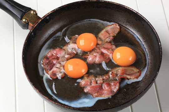 熏肉和雞蛋
