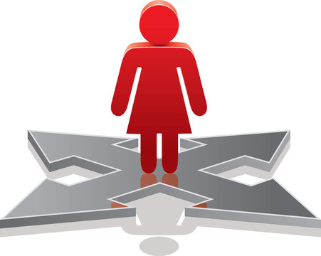 女人在十字路口選擇