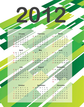 日歷2012
