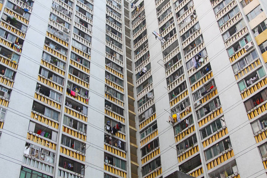 擠滿香港公共住房
