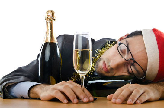 醉酒商人辦公室圣誕派對
