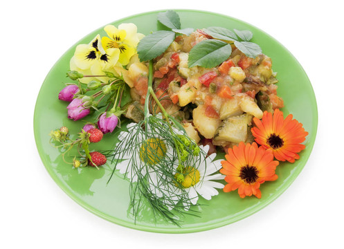 花卉蔬菜炒蔬菜