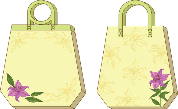 帶花圖案的標(biāo)簽