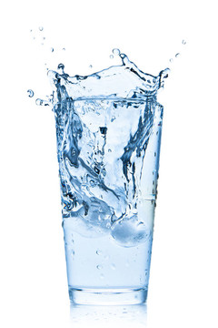 水濺在玻璃上