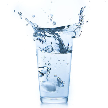 水濺在玻璃上