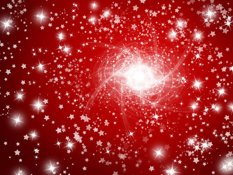 一個紅色背景上的銀河系恒星的圖解