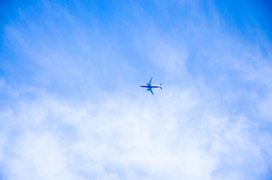 天空中的飛機