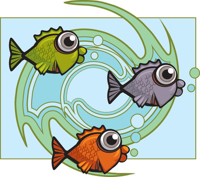 水下的魚(yú)