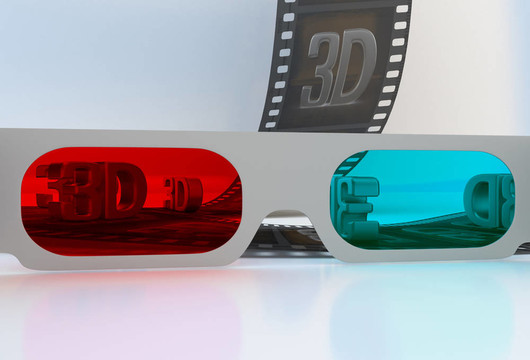 通過3D眼鏡看-抽象的電影