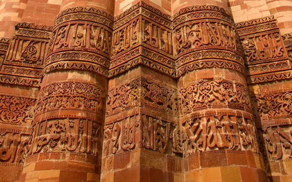 Qutub Minar德里的細節(jié)
