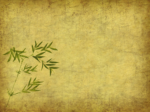 具有手工紙紋理的中國竹子設(shè)計(jì)
