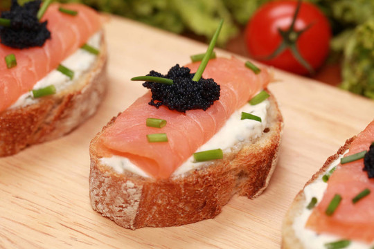 與腌熏三文魚Fingerfood