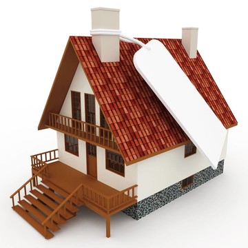 帶有空白價格標簽的3D房屋